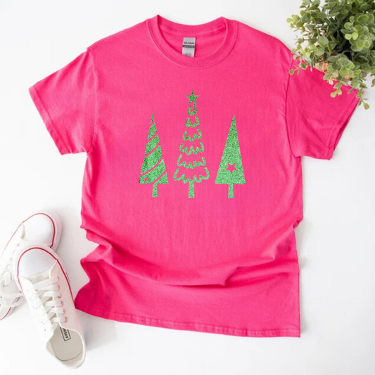 Green Glitter Trees T-Shirt