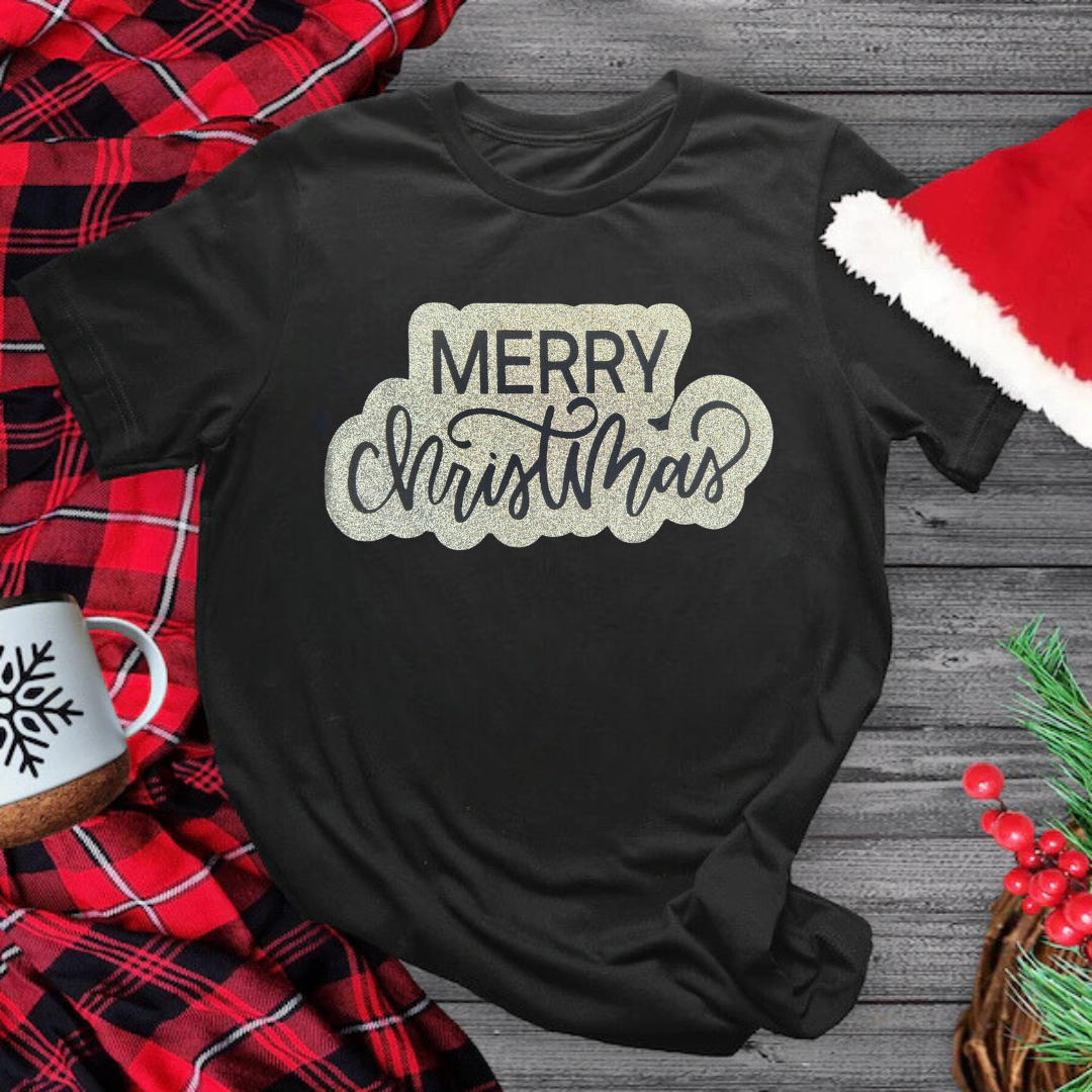 Glitter Merry Christmas T-Shirt