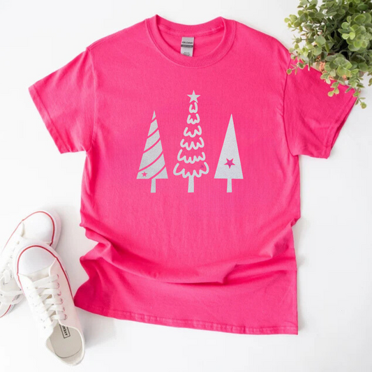 White Glitter Trees T-Shirt