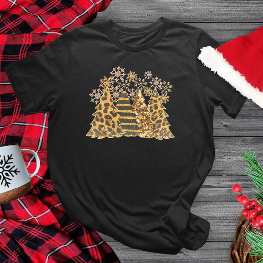 Gold Trees w/ snowflakes T-Shirt