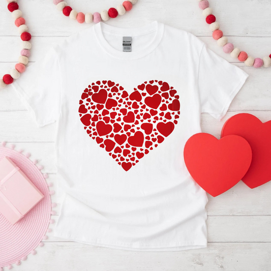 Heart made of Hearts Valentine T-Shirt