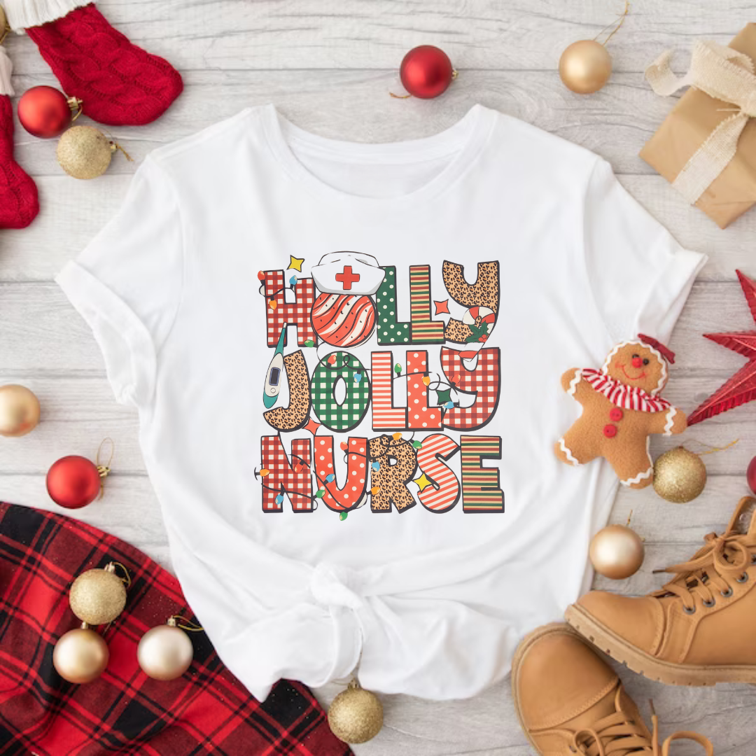 Holly Jolly Nurse T-Shirt.