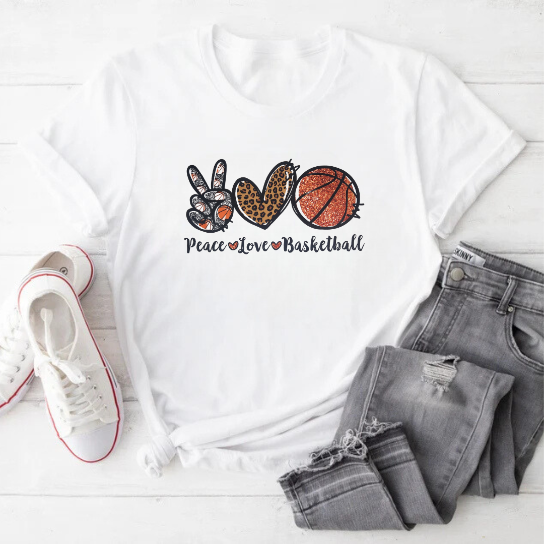 Peace Love and Basketball T-Shirt