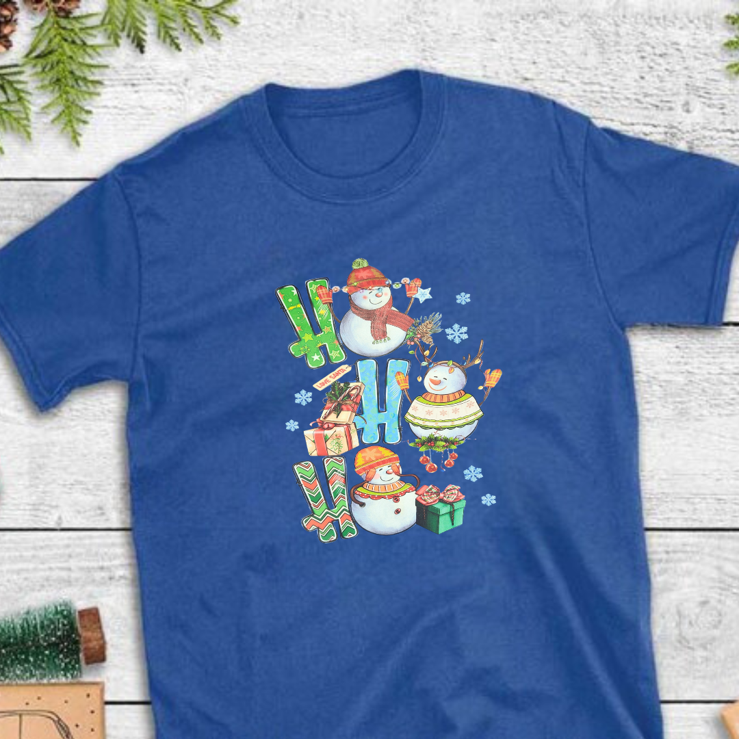 Youth Ho Ho Ho with Snowmen T-Shirt